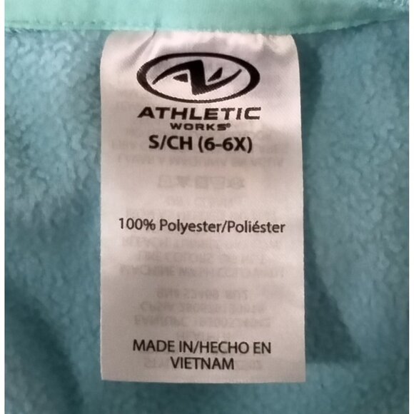 Athletic Works Size Small 6-6X Hoodie Girls Blue Sweatshirt With Kangaroo Pocket - Picture 5 of 5